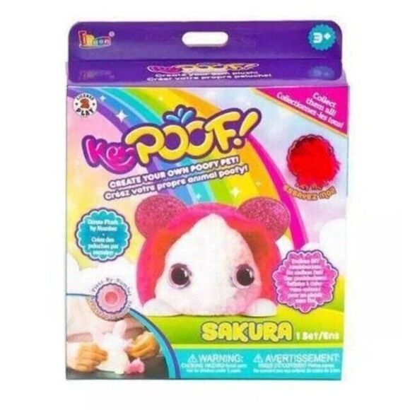 Create Your Own Poofy Pet KaPoof 1 Set Easy Craft Kids 3+ Simple Pink Plush New - Picture 1 of 3